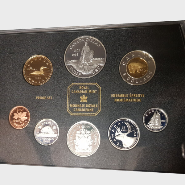 Kanada Kursmünzensatz 1998 "125 Jahre RCMP - GRC" - Polierte Platte