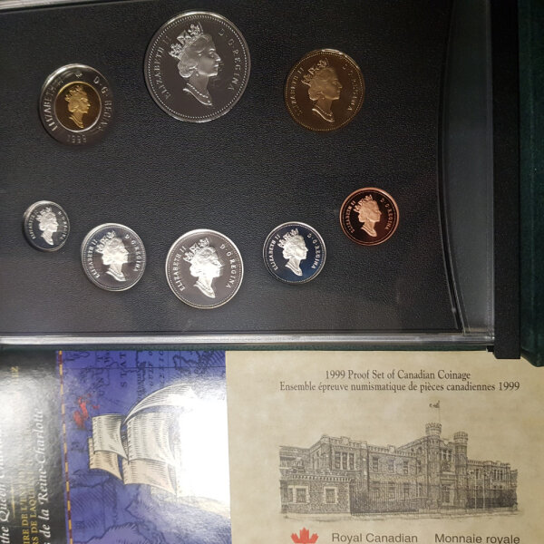 Kanada Kursmünzensatz 1999 "225 Jahre Entdeckung der Queen Charlotte Inseln" - Polierte Platte