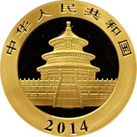 China Panda 2014 1 oz Gold - in Originalfolie