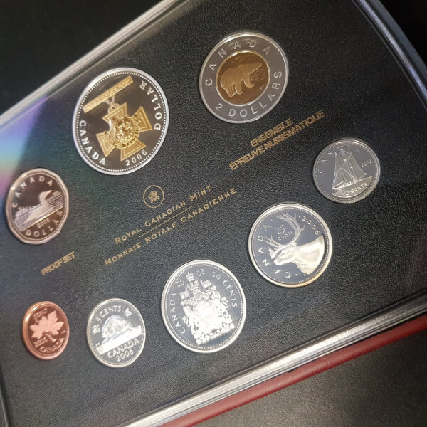 Kanada Kursmünzensatz 2006 "150 Jahre Victoria-Kreuz" - Polierte Platte