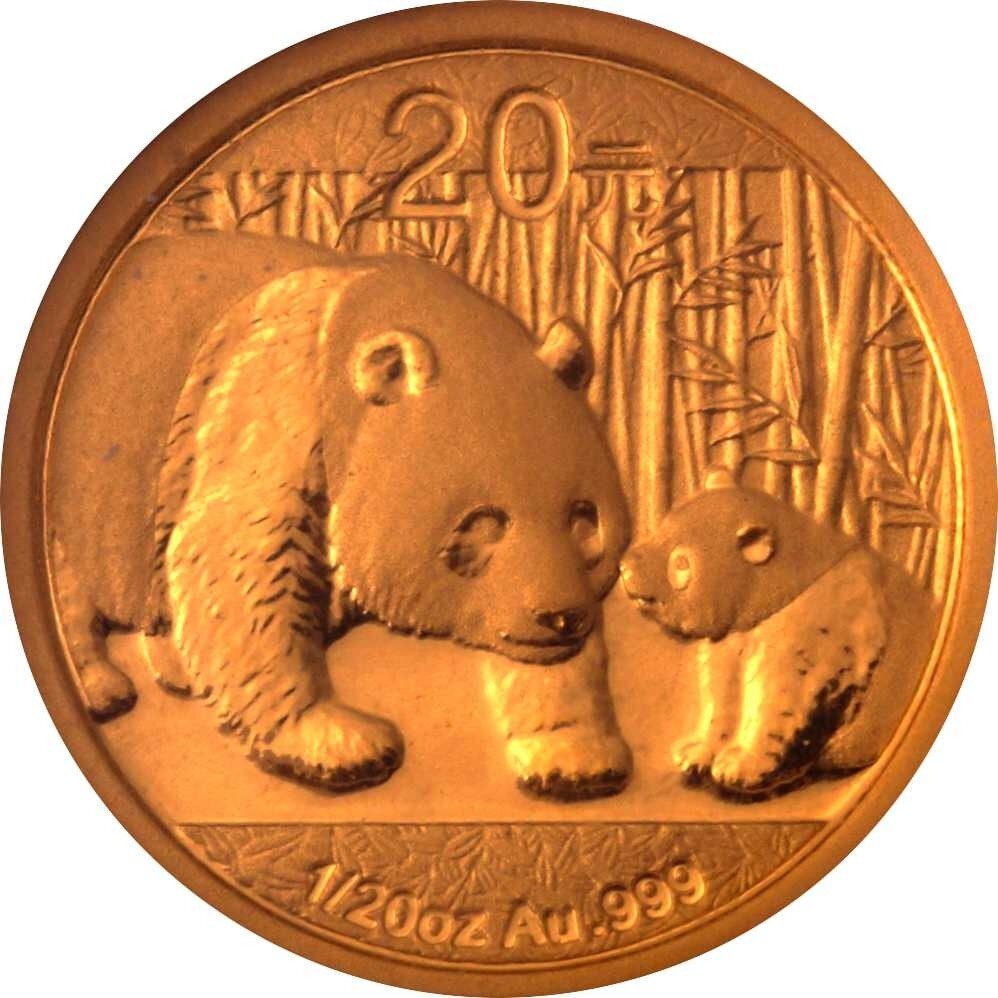 China Panda 2011 1/20 oz Gold