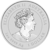 Australien Lunar III 2023 Jahr des Hasen 1 oz Silber - Privy Mark Drache