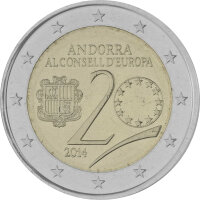 Andorra 2 Euro 2014 "20 Jahre Europarat"