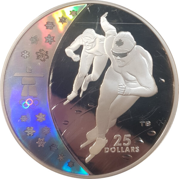 Kanada 25 Dollars 2009 Olympiade Eisschnellauf