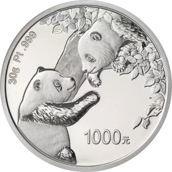 China Panda 2023 30 Gramm Platin | Polierte Platte