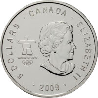 Kanada 5 Dollars Olympiade Vancouver Donnervogel 2009