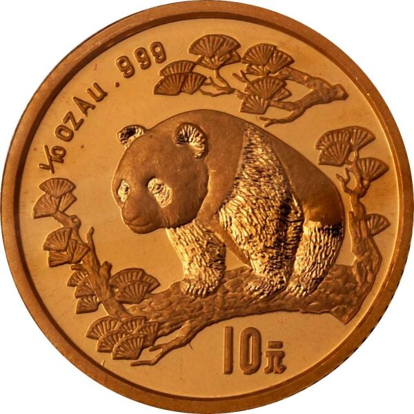 China Panda 1997 1/10 oz Gold - Original-Folie