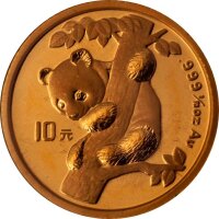 China Panda 1996 1/10 oz Gold - Original-Folie