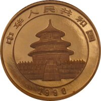 China Panda 1996 1/10 oz Gold - Original-Folie