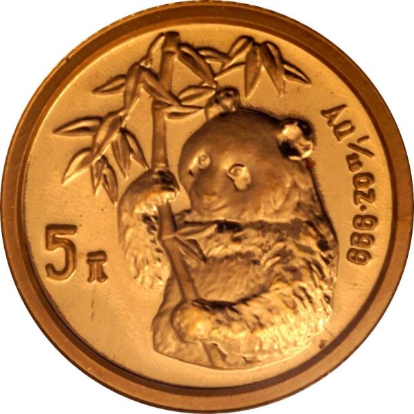 China Panda 1995 1/20 oz Gold - Original-Folie