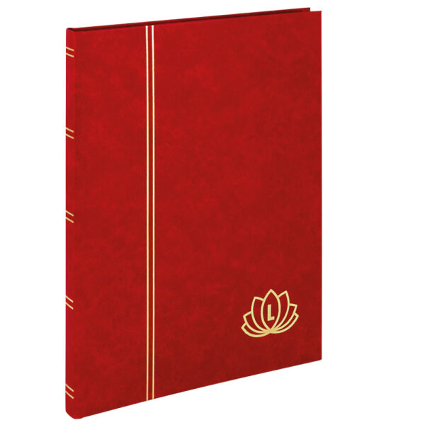 Einsteckalbum LOTOS mit 16 schwarze Seiten Rot