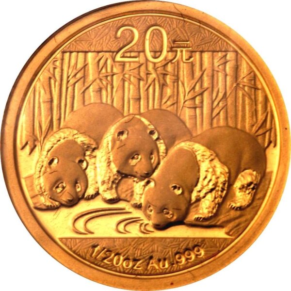 China Panda 2013 1/20 oz Gold