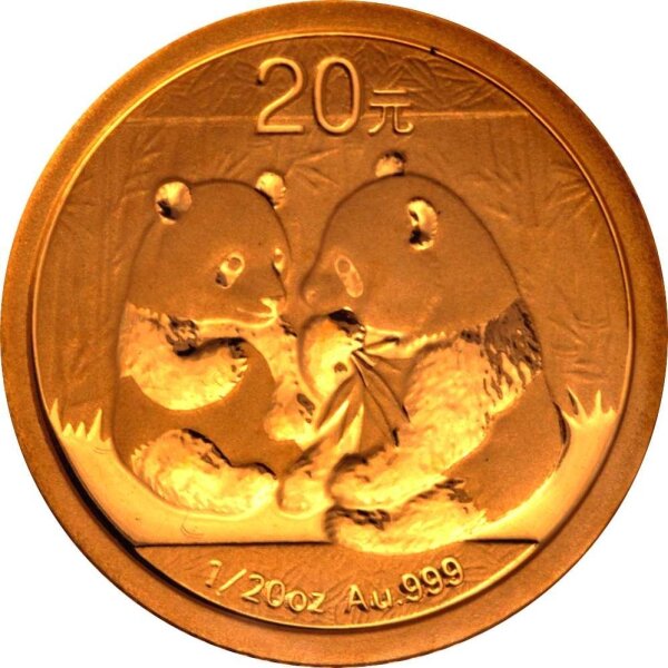 China Panda 2009 1/20 oz Gold - Original-Folie