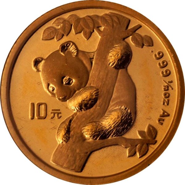 China Panda 1996 1/20 oz Gold - Original-Folie