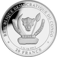 Kongo Prehistorical Life 10. Ausgabe 2023 Titanoboa 1 oz Silber