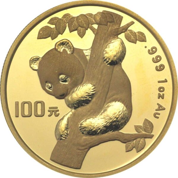 China Panda 1996 1 oz Gold - Original-Folie