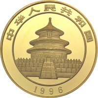 China Panda 1996 1 oz Gold - Original-Folie