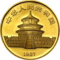 China Panda 1987 1 oz Gold - Original-Folie