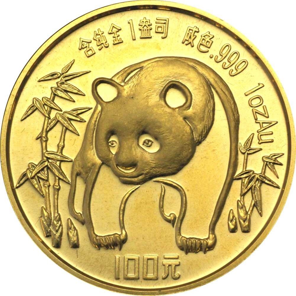 China Panda 1986 1 oz Gold - Original-Folie