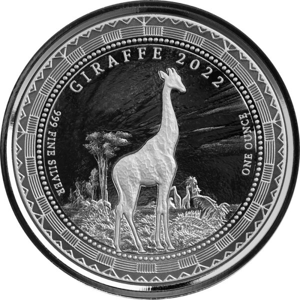 Äquatorialguinea Giraffe 2022 1 oz Silber
