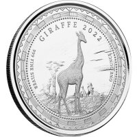 Äquatorialguinea Giraffe 2022 1 oz Silber