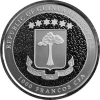 Äquatorialguinea Giraffe 2022 1 oz Silber