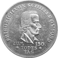 Deutschland 5 DM 1955 Friedrich von Schiller