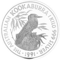 Australien Kookaburra 1991 1000 Gramm Silber