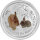 Australien Lunar II 2011 Jahr des Hasen 1 oz Silber I Coloriert