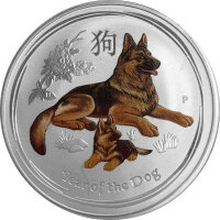 Australien Lunar II 2018 Jahr des Hundes 1 oz Silber I...
