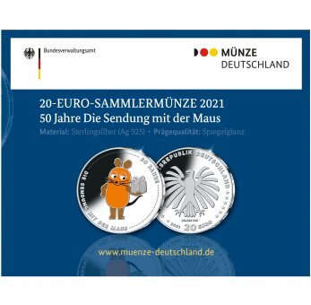 Deutschland 20 Euro 2021 50 Jahre Sendung mit der Maus - PP