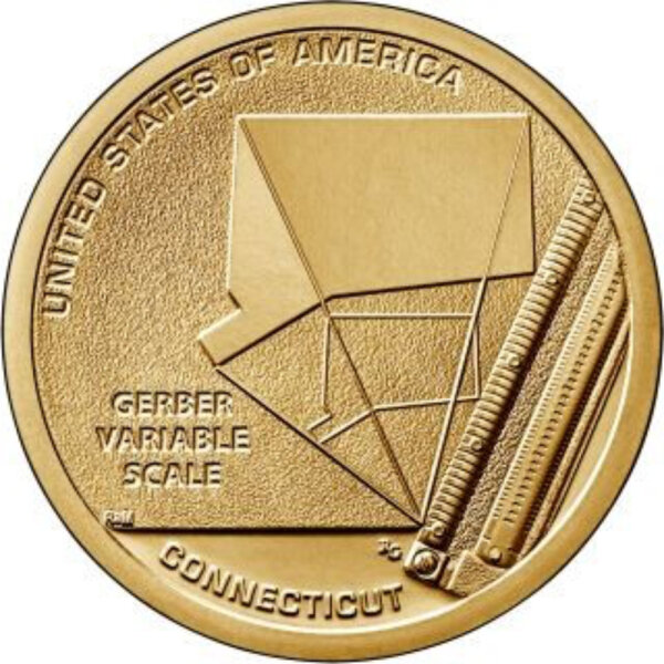 USA 1 Dollar 2020 Connecticut Gerber Variable Skala - Kupfer-Nickel