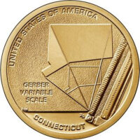 USA 1 Dollar 2020 Connecticut Gerber Variable Skala -...