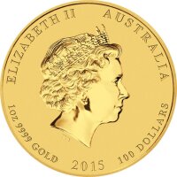 Australien Lunar II 2015 Jahr der Ziege 1/4 oz Gold