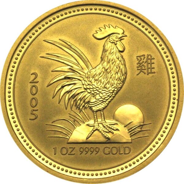Australien Lunar I 2005 Jahr des Hahns 1/20 oz Gold