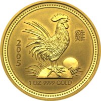 Australien Lunar I 2005 Jahr des Hahns 1/20 oz Gold