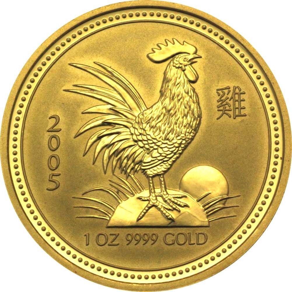 Australien Lunar I 2005 Jahr des Hahns 1/10 oz Gold