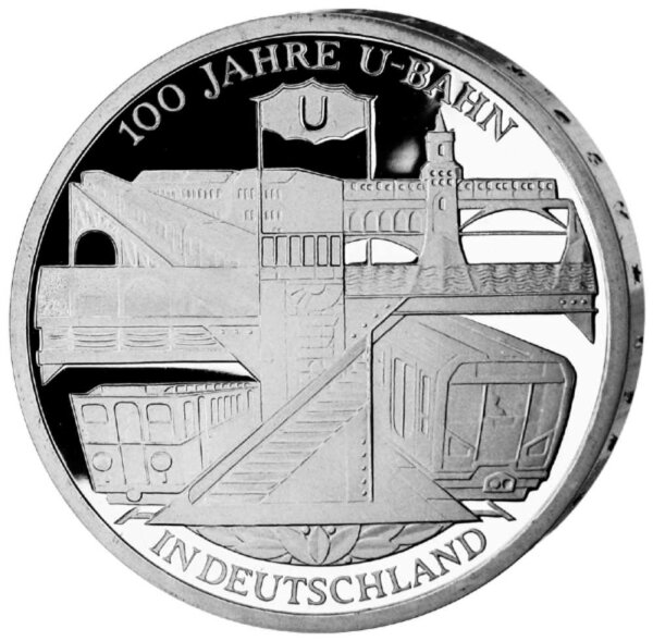 Deutschland 10 Euro 2002 100 Jahre U-Bahn in Deutschland